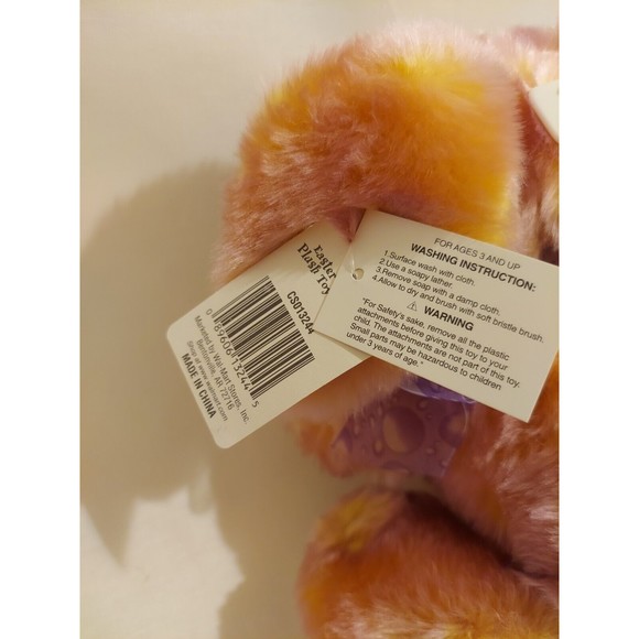 Walmart Easter Bunny Rabbit Carrot Ear 1990's Stuffed Animal Plush Vintage NEW - Picture 8 of 10